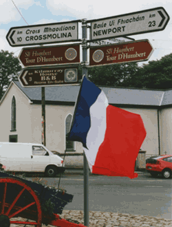 "Tour D'Humbert" signposts in Lahardane