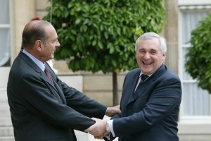 French President Jacques Chirac & Prime Minister Bertie Ahern celebrating French-Irish Friendship
